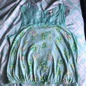 kids floral print blouse/tank top